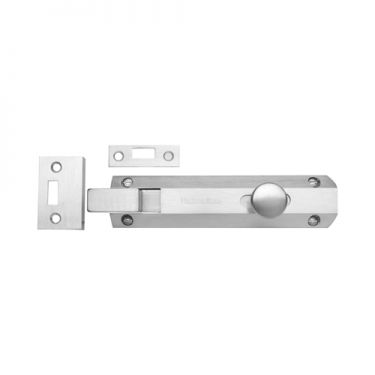 Click Here To Enlarge This Photo Of C1694 6-SC Heritage Brass Door Bolt Necked Flat 6" Satin Chrome Finish