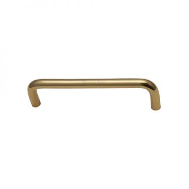 Click Here To Enlarge This Photo Of C2155 128-PB Heritage Brass Cabinet Pull Wire Design 128mm ctc Polished Brass Finish