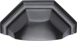 C2768-BKMT Heritage Brass Drawer Pull Deco Design 89mm ctc Matt Black Finish