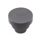 C3624 32-BKMT Heritage Brass Cabinet Knob Round Stepped Design 32mm Matt Black Finish