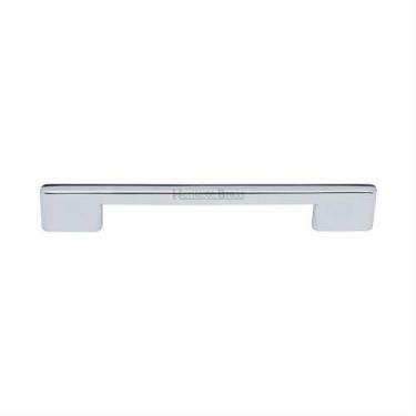 Click Here To Enlarge This Photo Of C3681 128-PC Heritage Brass Cabinet Pull Victorian Design 128mm ctc Polished Chrome Finish