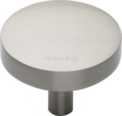 Click Here To Enlarge This Photo Of C3875 38-SN Heritage Brass Cabinet Knob Tayo Design 38mm Satin Nickel Finish
