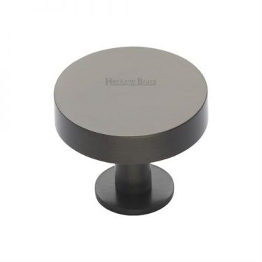 Click Here To Enlarge This Photo Of C3885 32-MB Heritage Brass Cabinet Knob Disc Design with Base 32mm Matt Bronze Finish