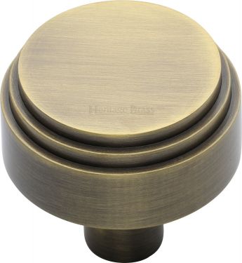 Click Here To Enlarge This Photo Of C3987 38-AT Heritage Brass Cabinet Knob Round Deco Design 38mm Antique Brass Finish