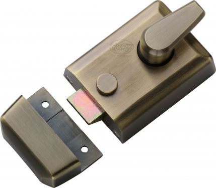Click Here To Enlarge This Photo Of NL3060-AT M&period;Marcus York 60mm Std&period; Nightlatch Antique Brass Finish