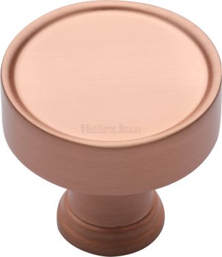 Click Here To Enlarge This Photo Of C4549-SRG Heritage Brass Cabinet Knob Florence Design 32mm Satin Rose Gold Finish