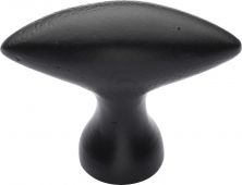 FB112 50 M&period;Marcus Black Iron Rustic Cabinet Knob Elliptic Design 50mm