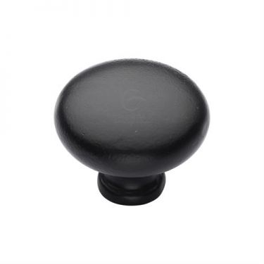 Click Here To Enlarge This Photo Of FB117 38 M&period;Marcus Black Iron Rustic Cabinet Knob Round Design 38mm