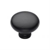 FB117 38 M&period;Marcus Black Iron Rustic Cabinet Knob Round Design 38mm
