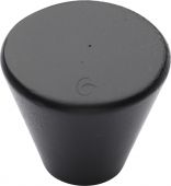 FB3189 32 M&period;Marcus Black Iron Rustic Cabinet Knob Round Cone Design 32mm