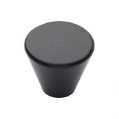 FB3189 38 M&period;Marcus Black Iron Rustic Cabinet Knob Round Cone Design 38mm