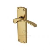 PR410-PB M&period;Marcus Project Hardware Door Handle Lever Latch Luca Design Polished Brass Finish