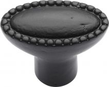 FB3621 M&period;Marcus Black Iron Rustic Cabinet Knob Opal Design 38mm