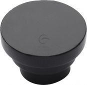 FB3624 32 M&period;Marcus Black Iron Rustic Cabinet Knob Round Stepped Design 32mm