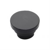 FB3624 38 M&period;Marcus Black Iron Rustic Cabinet Knob Round Stepped Design 38mm