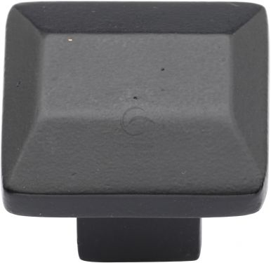 Click Here To Enlarge This Photo Of FB3625 M&period;Marcus Black Iron Rustic Cabinet Knob Trapezoid Design 32mm