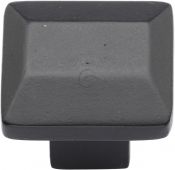 FB3625 M&period;Marcus Black Iron Rustic Cabinet Knob Trapezoid Design 32mm