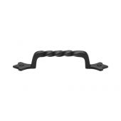 FB370 203 M&period;Marcus Black Iron Rustic Cabinet Pull Twist Design 203mm ctc