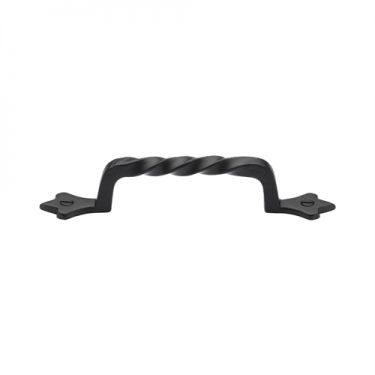 Click Here To Enlarge This Photo Of FB370 254 M&period;Marcus Black Iron Rustic Cabinet Pull Twist Design 254mm ctc