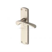PR410-SN M&period;Marcus Project Hardware Door Handle Lever Latch Luca Design Satin Nickel Finish
