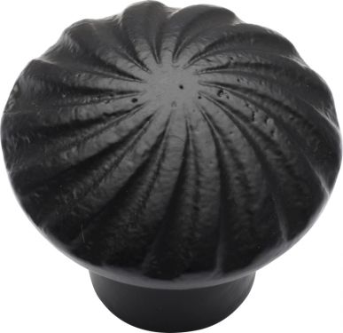 Click Here To Enlarge This Photo Of FB3891 32 M&period;Marcus Black Iron Rustic Cabinet Knob Wheel Design 32mm