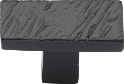 Click Here To Enlarge This Photo Of FB3896 M&period;Marcus Black Iron Rustic Cabinet Knob Textured Design 41mm
