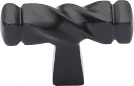 FB399 M&period;Marcus Black Iron Rustic Cabinet Knob Twist Design 44mm