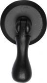 FB6264 M&period;Marcus Black Iron Rustic Cabinet Drop Pull on Round Plate