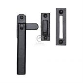 FB684 MP&sol;HP M&period;Marcus Black Iron Rustic Weather Stripped Casement Window Fastener