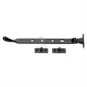 FB992 12 M&period;Marcus Black Iron Rustic Casement Window Stay 12"