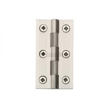 Click Here To Enlarge This Photo Of HG99-120-SN Heritage Brass Hinge Brass 2 &half;" x 1 &frac38;" Satin Nickel Finish