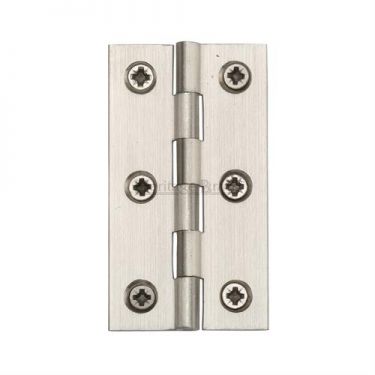 Click Here To Enlarge This Photo Of HG99-125-SN Heritage Brass Hinge Brass 3" x 1 &frac58;" Satin Nickel Finish