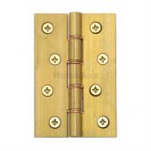 HG99-350-NB Heritage Brass Hinge Brass with Phosphor Washers 4" x 2 &frac58;" Natural Brass Finish