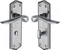 PR2430-AP M&period;Marcus Project Hardware Door Handle Bathroom Set Chester Design Apollo Finish