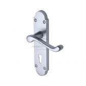 PR500-SC M&period;Marcus Project Hardware Door Handle Lever Lock Milton Design Satin Chrome Finish
