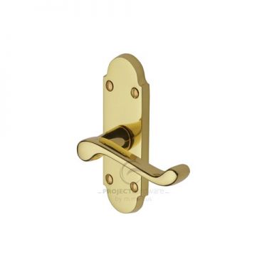 Click Here To Enlarge This Photo Of PR505-PB M&period;Marcus Project Hardware Door Handle Lever Latch Milton Short Design Polished Brass Finish