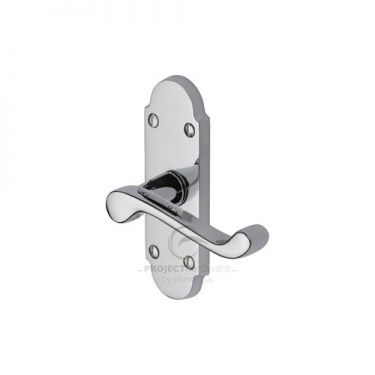 Click Here To Enlarge This Photo Of PR505-PC M&period;Marcus Project Hardware Door Handle Lever Latch Milton Short Design Polished Chrome Finish
