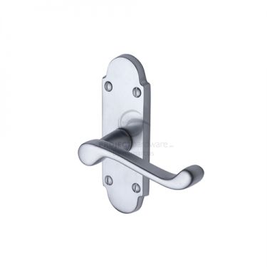 Click Here To Enlarge This Photo Of PR505-SC M&period;Marcus Project Hardware Door Handle Lever Latch Milton Short Design Satin Chrome Finish