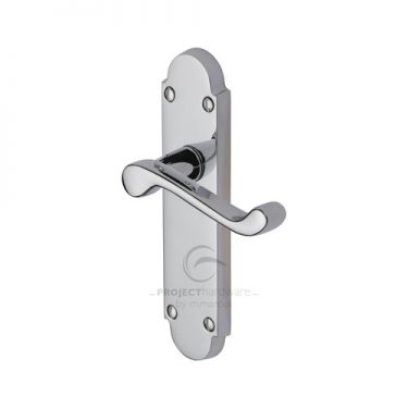 Click Here To Enlarge This Photo Of PR510-PC M&period;Marcus Project Hardware Door Handle Lever Latch Milton Design Polished Chrome Finish