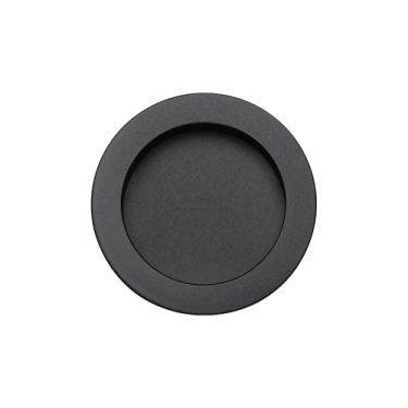 Click Here To Enlarge This Photo Of RD2322-BLK M&period;Marcus Sliding Door Round Flush Pulls Black Matt