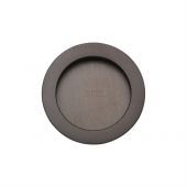 RD2322-MB M&period;Marcus Sliding Door Round Flush Pulls Matt Bronze