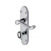 PR520-PC M&period;Marcus Project Hardware Door Handle For Bathroom Milton Design Polished Chrome Finish