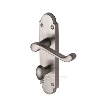 Click Here To Enlarge This Photo Of PR520-SC M&period;Marcus Project Hardware Door Handle For Bathroom Milton Design Satin Chrome Finish
