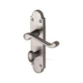 PR520-SC M&period;Marcus Project Hardware Door Handle For Bathroom Milton Design Satin Chrome Finish