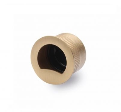Click Here To Enlarge This Photo Of RD373-SB M&period;Marcus Sliding Door Finger Pull Satin Brass
