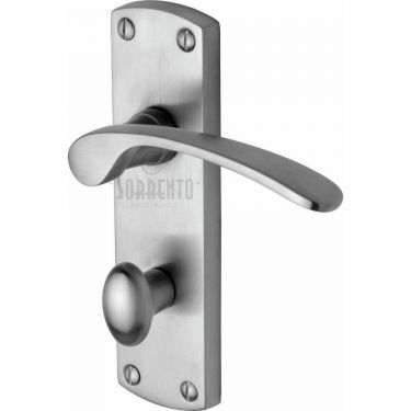 Click Here To Enlarge This Photo Of SC-420-SC M&period;Marcus Sorrento Door Handle For Bathroom Luca Design Satin Chrome Finish