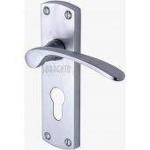 SC-448-SC M&period;Marcus Sorrento Door Handle For Euro Profile Plate Luca Design Satin Chrome Finish