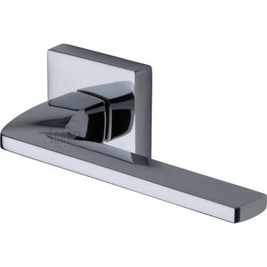 Click Here To Enlarge This Photo Of SC-CSQ5062-PC M&period;Marcus Sorrento Door Handle Lever Latch on Square Rose Indigo Design Polished Chrome Finish