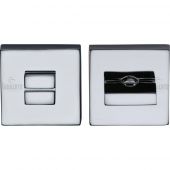 SC-SQ4035-PC M&period;Marcus Sorrento Thumbturn & Emergency Release on Concealed Square Plate Polished Chrome Finish