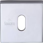 SC-SQ5002-PC M&period;Marcus Sorrento Concealed Square Keyhole Escutcheon Polished Chrome Finish